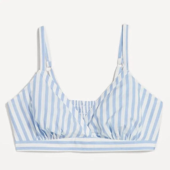 OLD NAVY Matching Printed Smocked Bralette Top in Blue Stripe - Picture 3 of 8